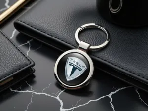 Tesla Porte-clés Homme Look Métallisé Résistant